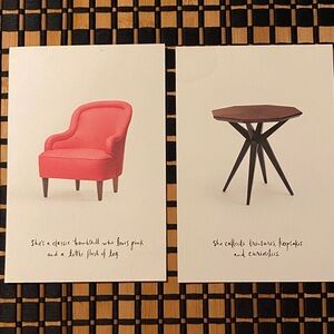 Kate Spade Iconic Furniture Postcards